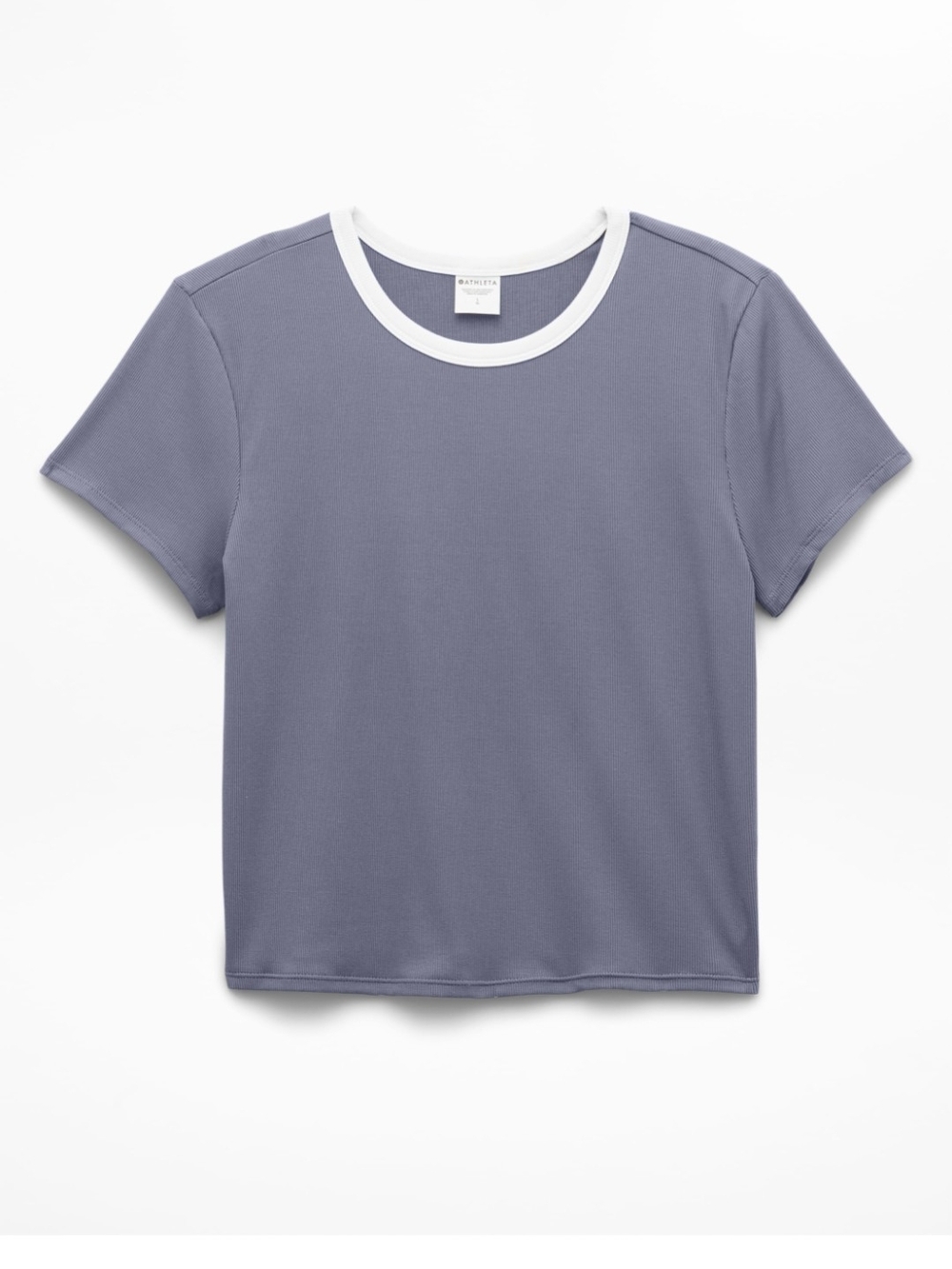 Athleta Slate Blue Ringer Short-Sleeve Tee